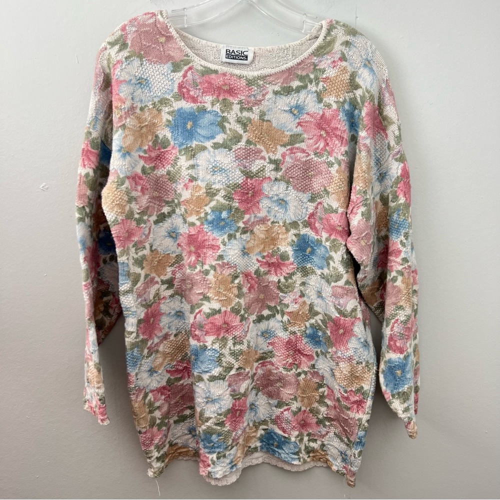Vintage Floral Grandma Core Sweater